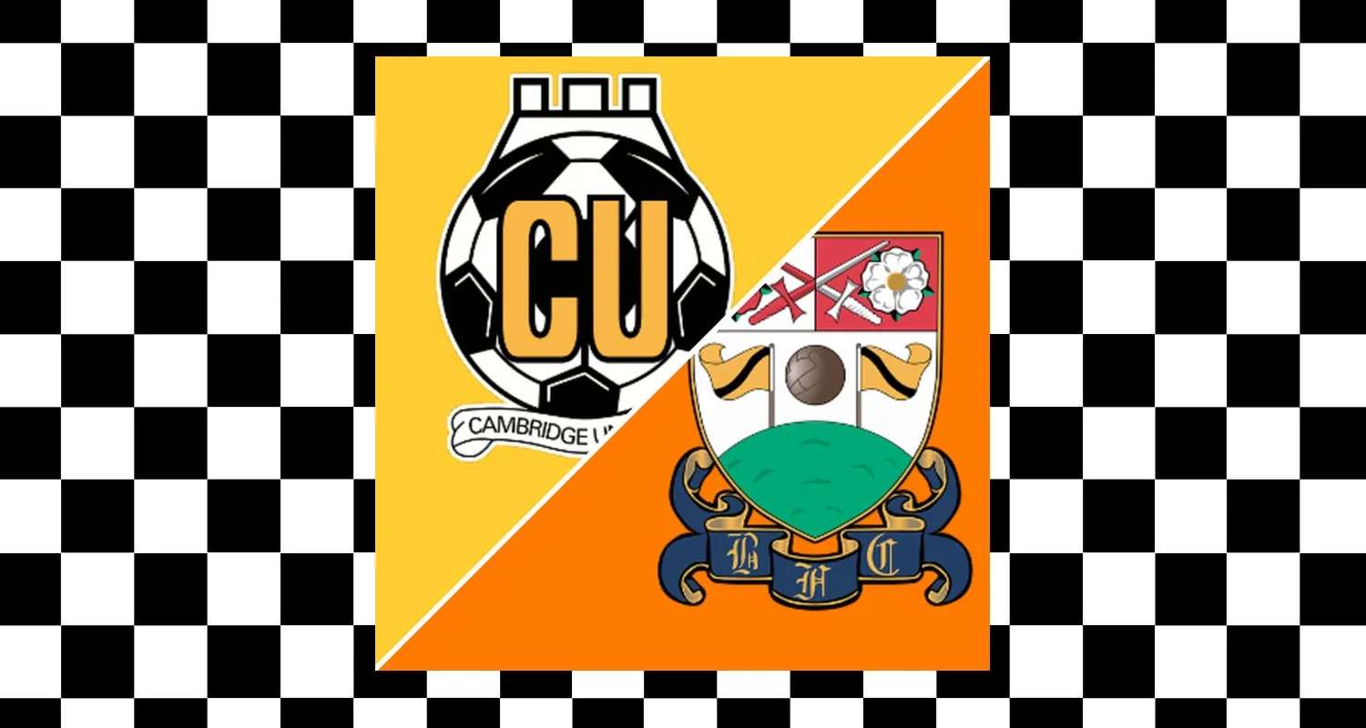 Cambridge United playing against Barnet at Cledara Abbey Stadium during the Carabao Cup.